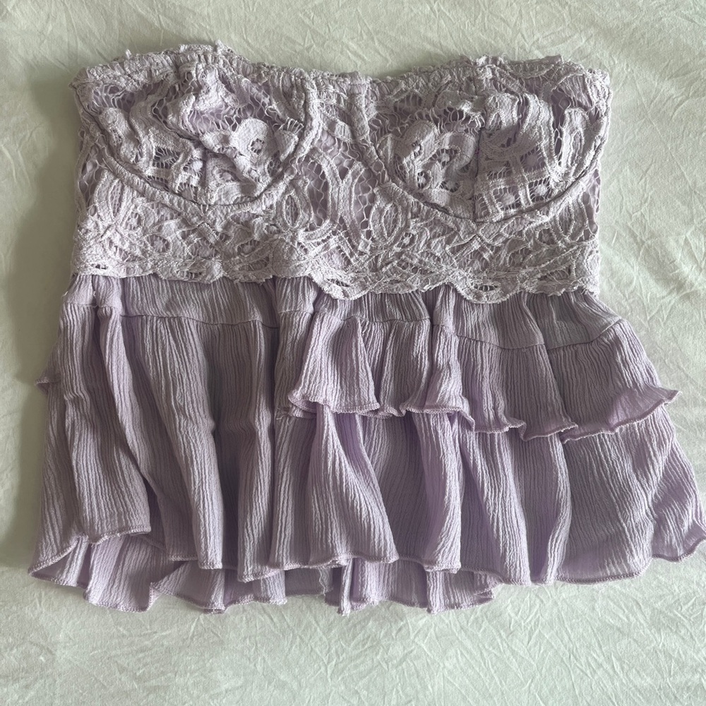 Free People Lilac Textured Bandeau